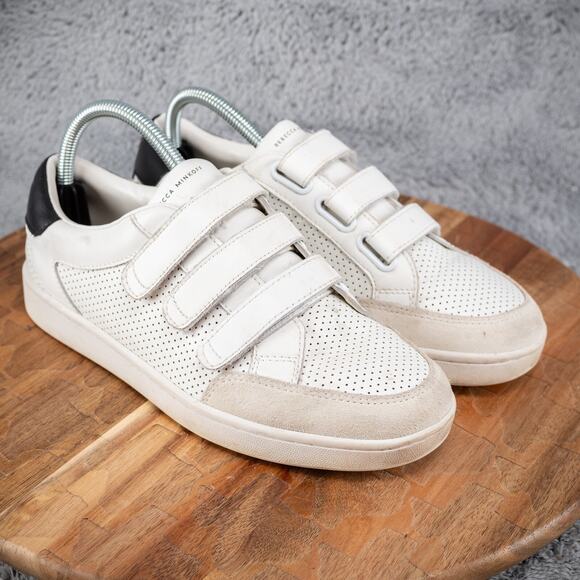 Rebecca Minkoff Shoes - Rebecca Minkoff Shoes Womens 8 Sneakers White Leather Triple Strap
